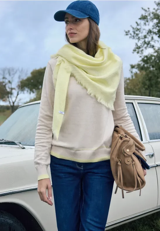 Cecil Damen Dreieckstuch in Gelb, Gr: One size