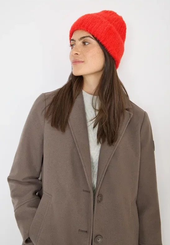 Cecil Damen Kuschelige Strickmütze in Orange, Gr: One size