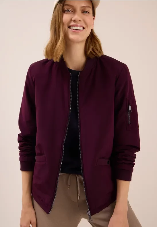 Cecil Damen Matter Soft Touch Blouson in Rot, Gr: L