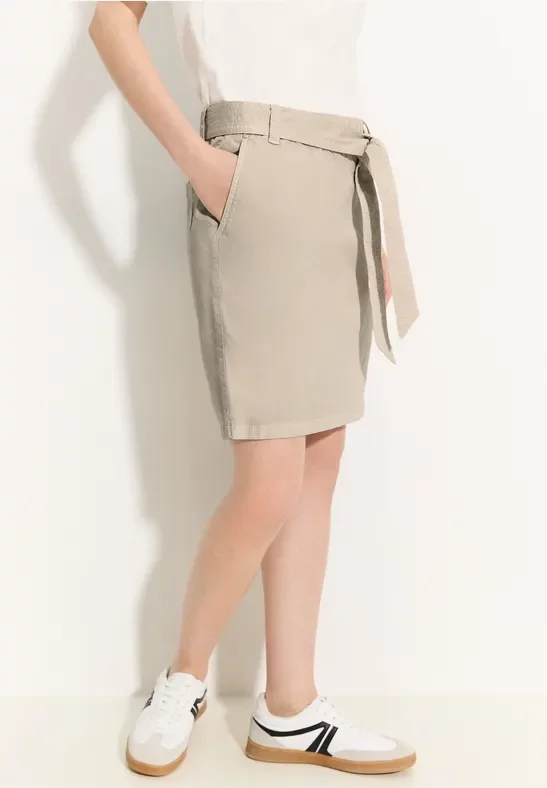 Cecil Damen Papertouch Rock in Beige, Gr: XXL