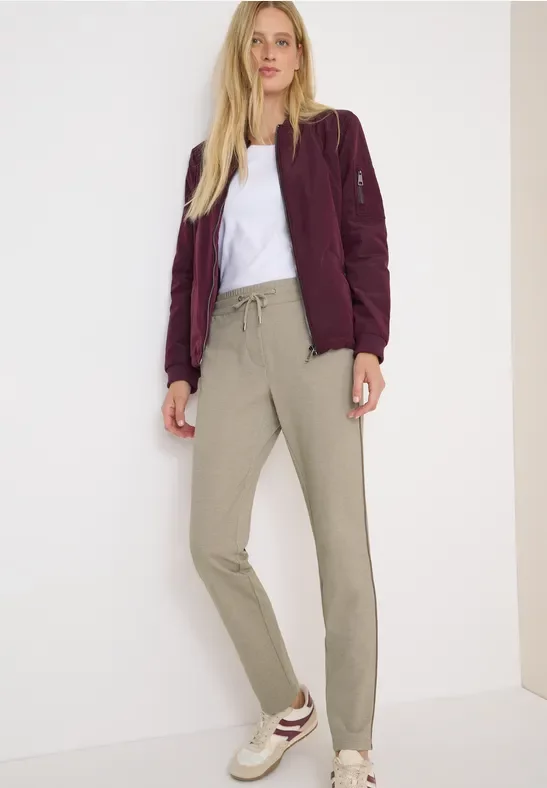 Cecil Damen Hose mit Gallonstreifen in Braun, Gr: L