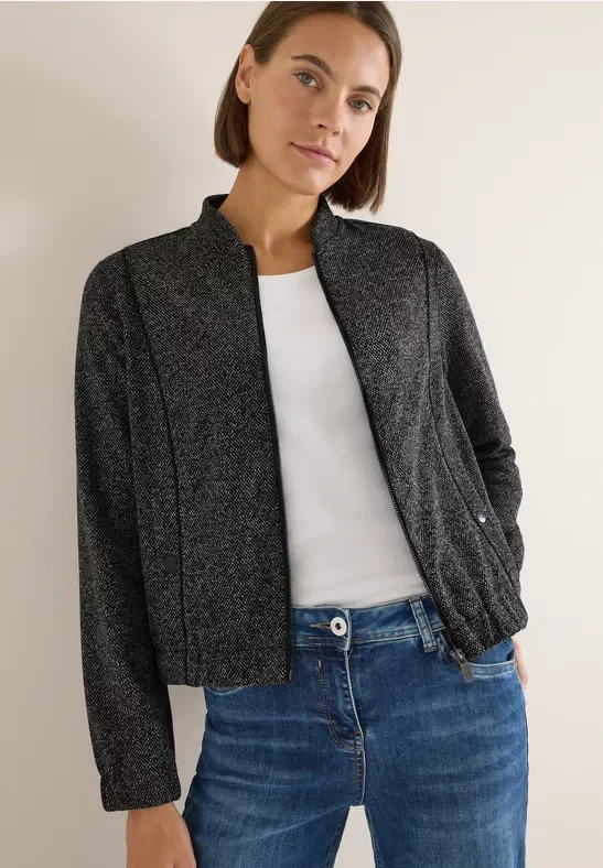 Cecil Damen Blouson mit Elastiksaum in Schwarz, Gr: XS