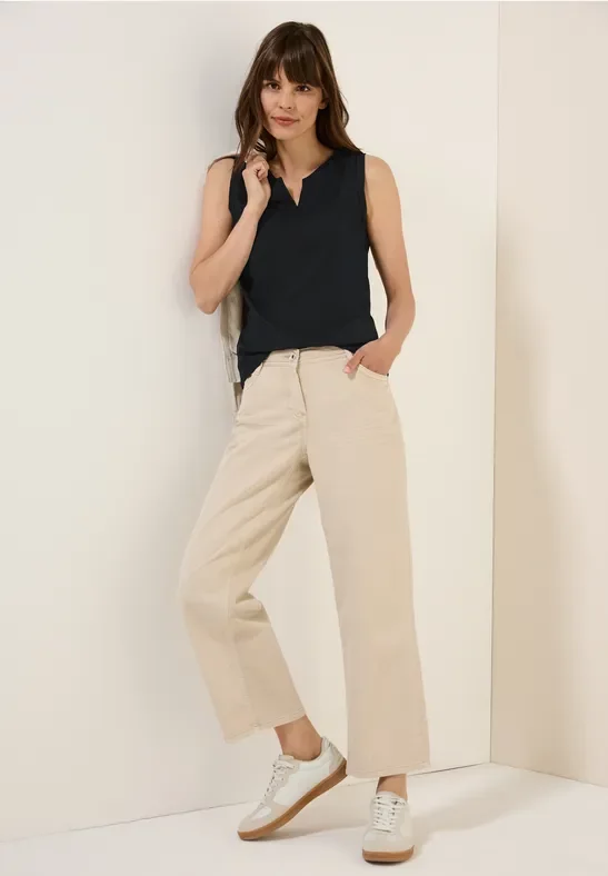 Cecil Damen Top in Unifarbe in Schwarz, Gr: XL