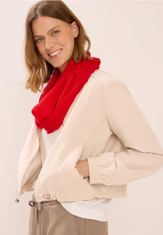 Cecil Damen Loop Schal in Unifarbe in Rot, Gr: One size
