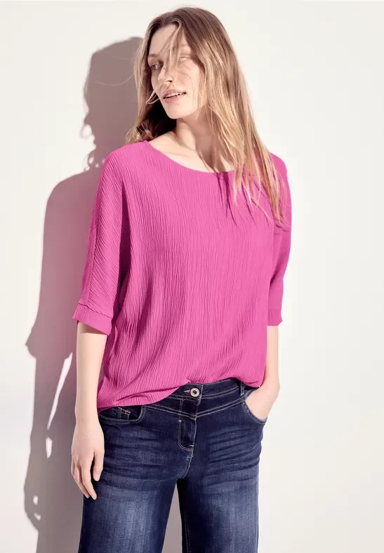 Cecil Damen Struktur Bluse in Pink, Gr: XS