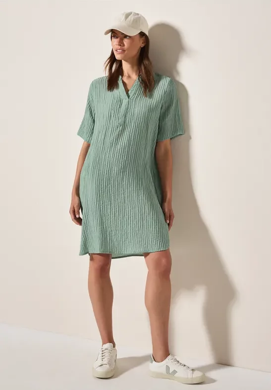 Cecil Damen Strukturkleid in Grün, Gr: L