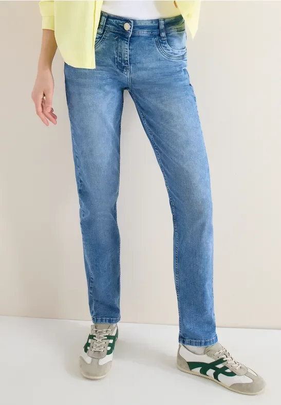 Thumbnail - Cecil Damen Slim Leg Jeans in Blau, Gr: 32