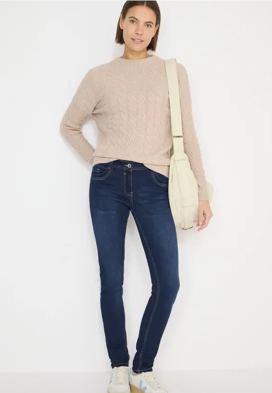 Cecil Damen Straight Leg Jeans in Blau, Gr: 30