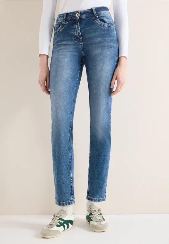 Thumbnail - Cecil Damen Straight Leg Jeans in Blau, Gr: 33