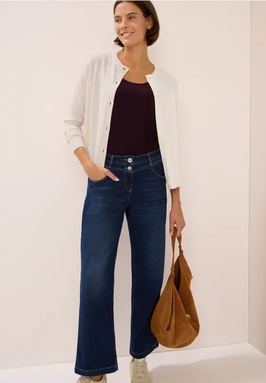 Thumbnail - Cecil Damen Strickjacke mit Knopfleiste in Beige, Gr: S