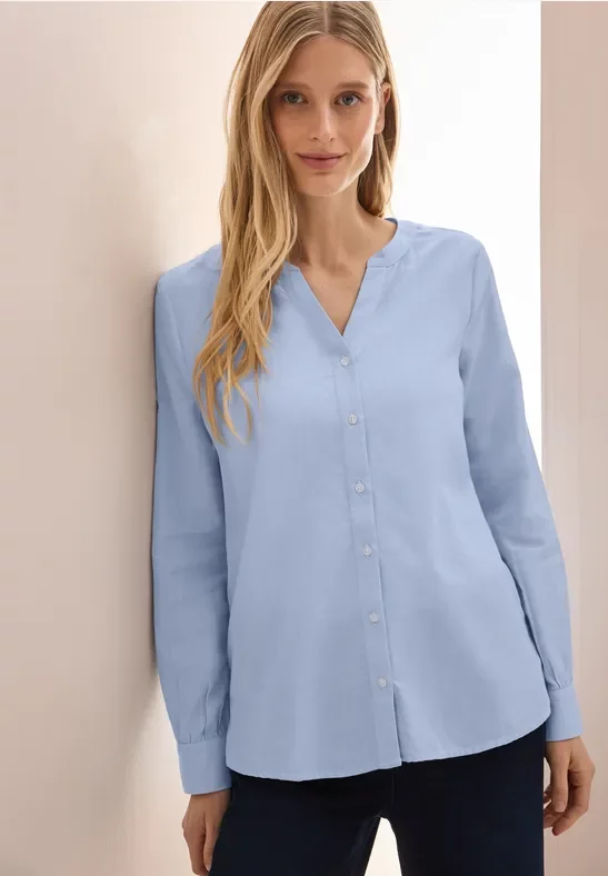 Cecil Damen Oxford Bluse in Blau, Gr: L