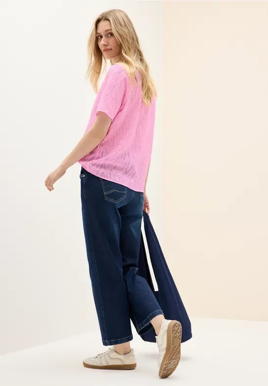 Thumbnail - Cecil Damen Blusenshirt mit Struktur in Rosa, Gr: XL