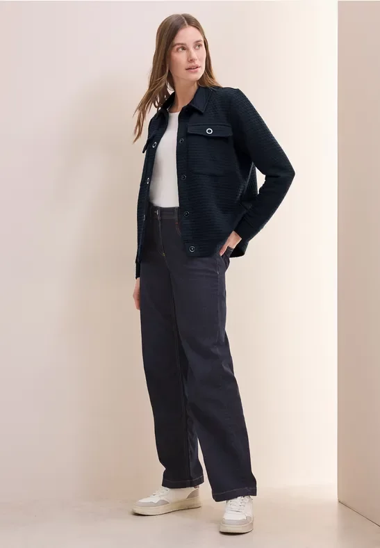 Thumbnail - Cecil Damen Overshirt mit Struktur in Blau, Gr: L