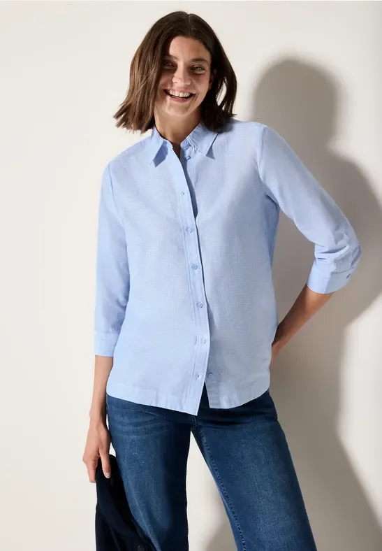 Cecil Damen Chambray Bluse in Blau, Gr: L