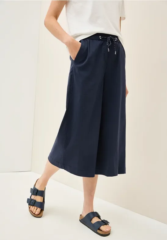 Thumbnail - Cecil Damen Wide Leg Hose in Blau, Gr: S
