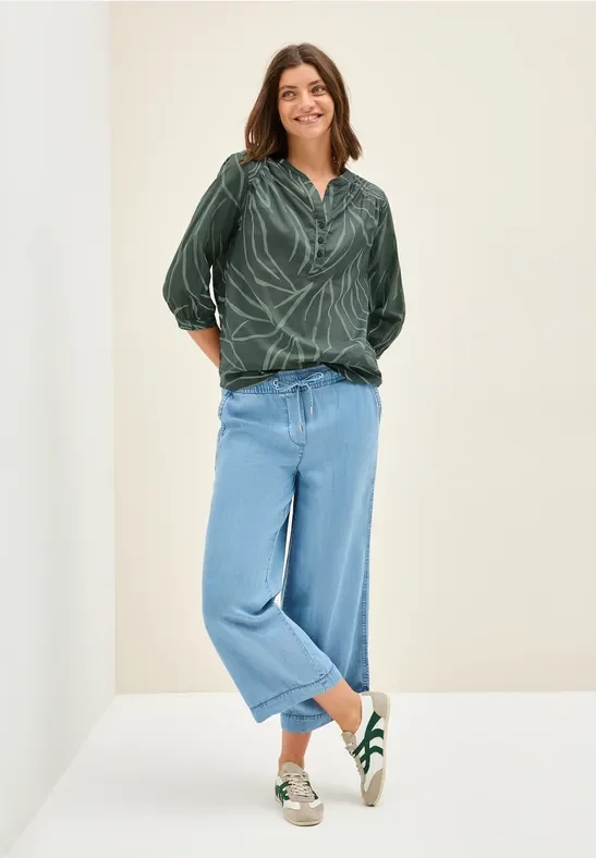 Thumbnail - Cecil Damen Print-Mix Bluse in Grün, Gr: XXL