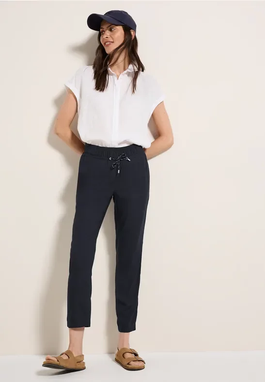 Thumbnail - Cecil Damen Loose Fit Hose in Blau, Gr: XL