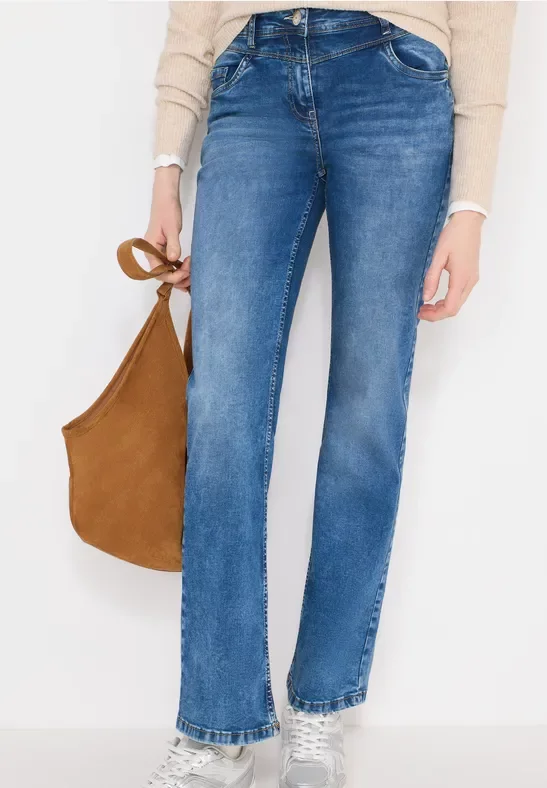 Thumbnail - Cecil Damen Bootcut Jeans in Blau, Gr: 33