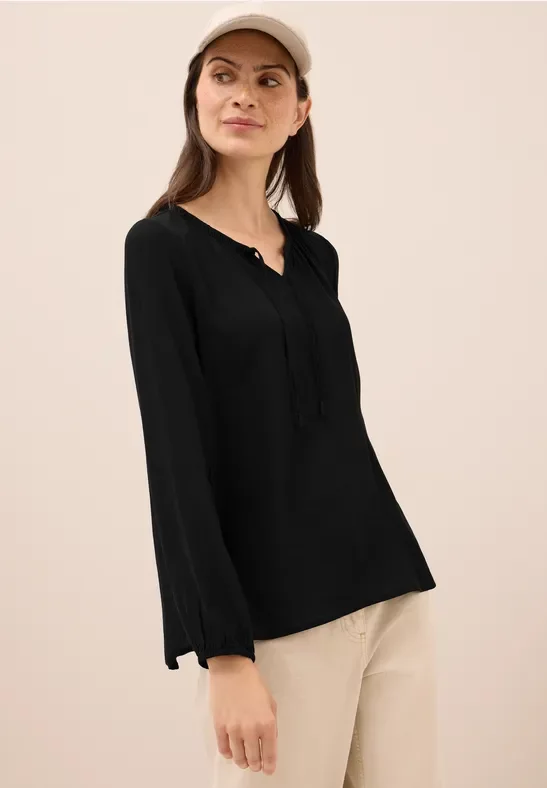 Thumbnail - Cecil Damen Crepe Bluse in Schwarz, Gr: L