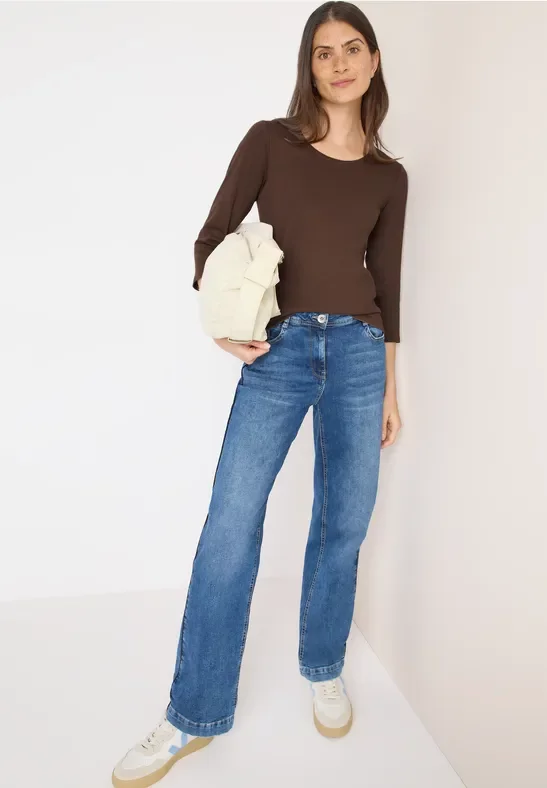 Cecil Damen Basic Shirt in Braun, Gr: S