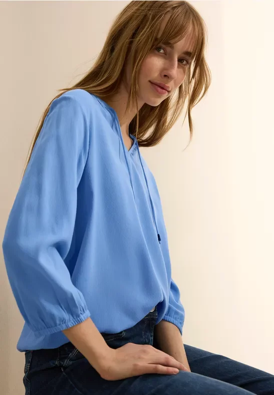 Thumbnail - Cecil Damen Tunika in Unifarbe in Blau, Gr: XXL