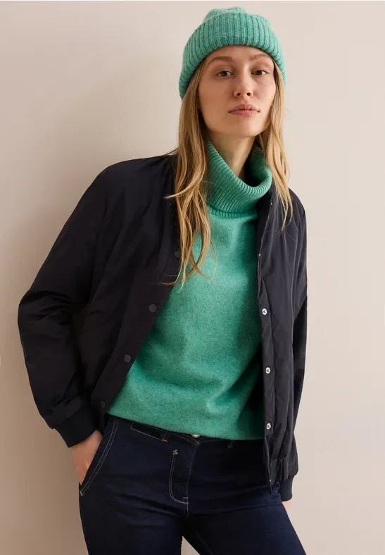 Thumbnail - Cecil Damen Rollkragenpullover in Grün, Gr: XL