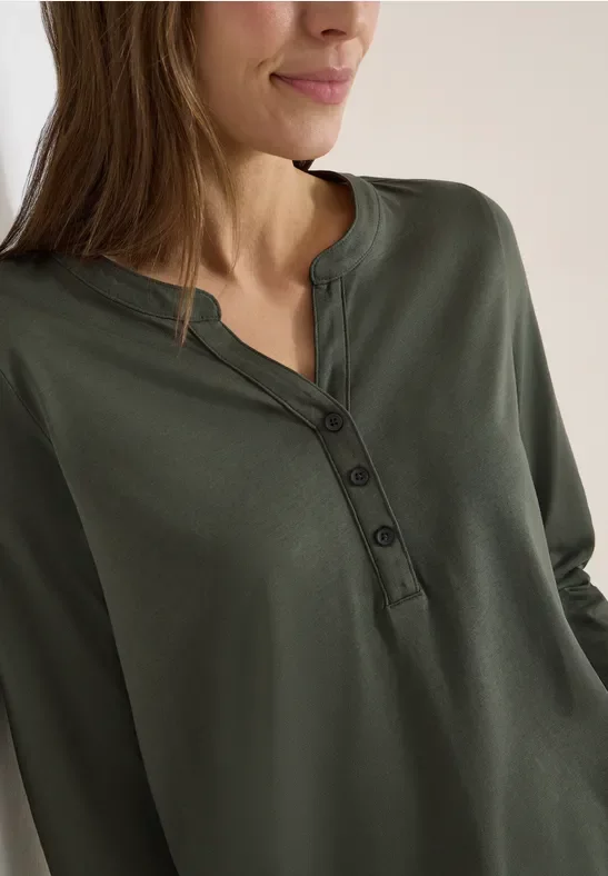 Cecil Damen Shirt im Tunika-Look in Grün, Gr: M
