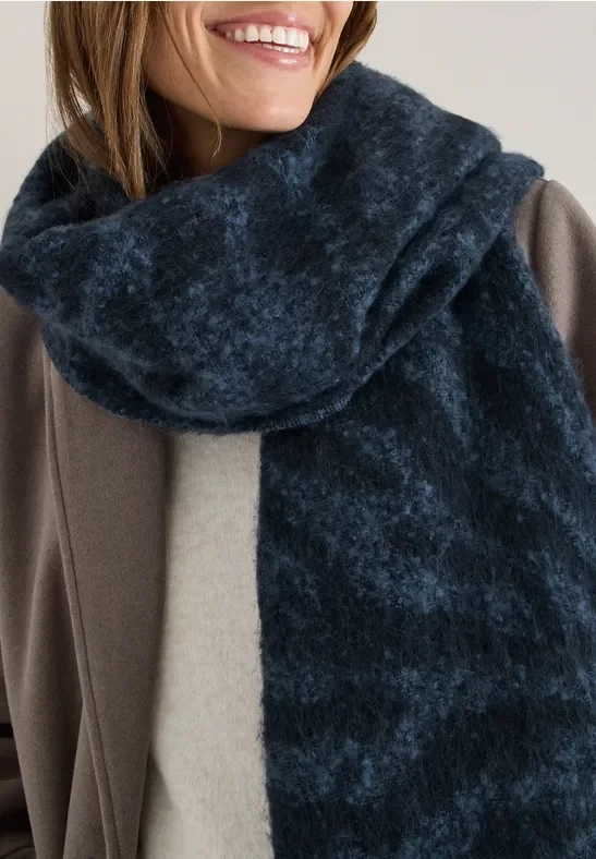 Cecil Damen Kuscheliger Schal in Blau, Gr: One size