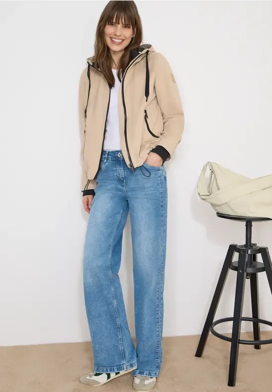 Cecil Damen Kurze Jacke in Beige, Gr: S