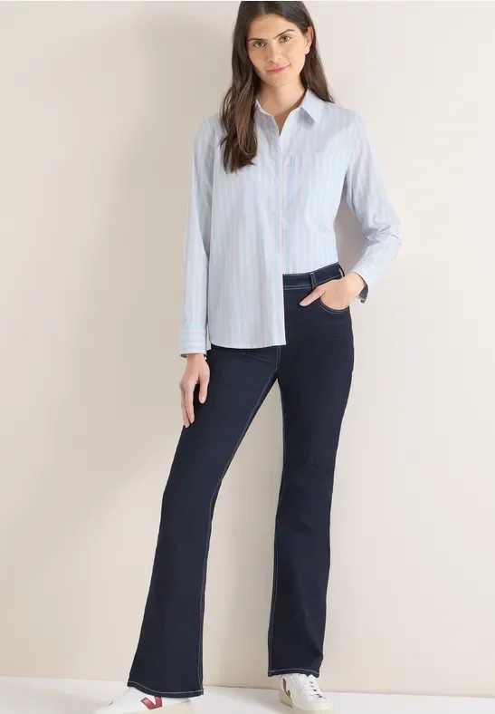 Thumbnail - Cecil Damen Gestreifte Bluse in Blau, Gr: M