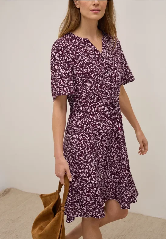 Thumbnail - Cecil Damen Gemustertes Strukturkleid in Rot, Gr: XL