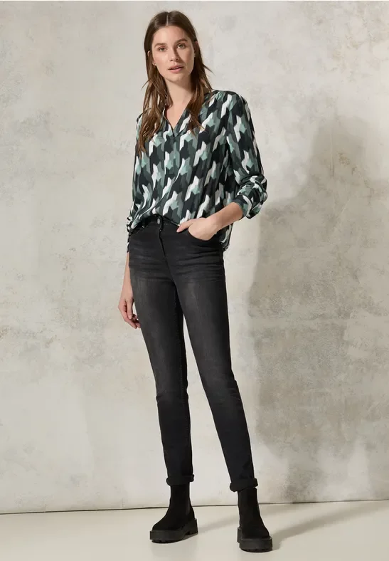 Thumbnail - Cecil Damen Bedruckte Bluse in Grün, Gr: XL