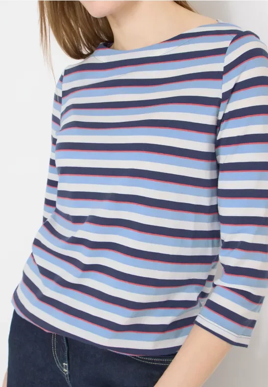 Cecil Damen Gestreiftes Shirt in Blau, Gr: L