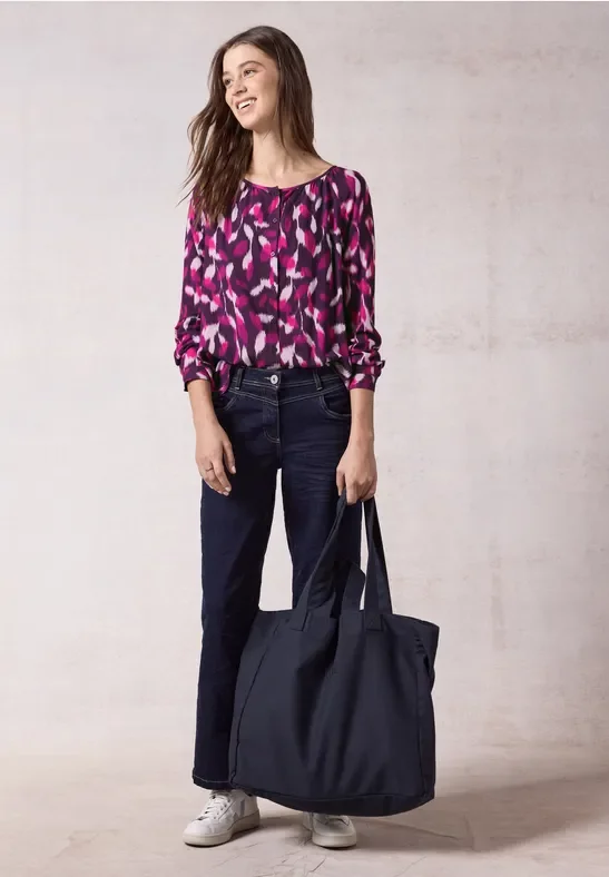 Thumbnail - Cecil Damen Bedruckte Bluse in Pink, Gr: XL