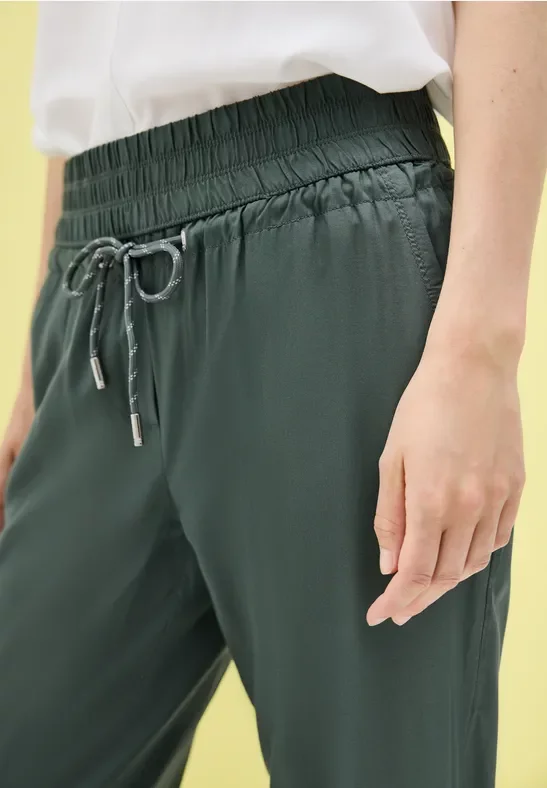 Thumbnail - Cecil Damen Loose Fit Hose in Grün, Gr: XS