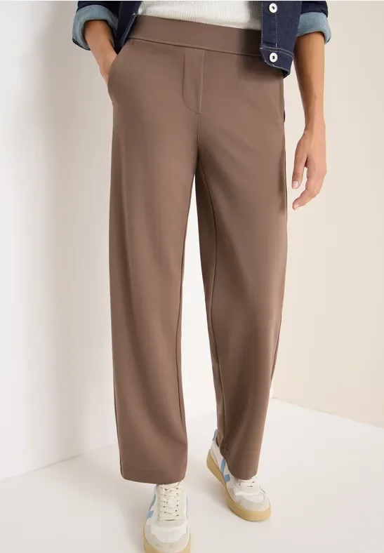 Thumbnail - Cecil Damen Straight Leg Hose in Braun, Gr: XL