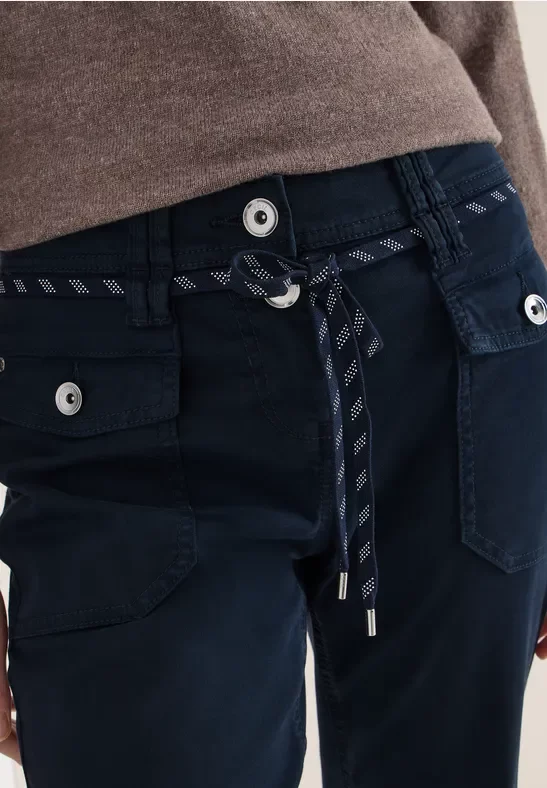 Cecil Damen Slim Leg Hose in Blau, Gr: 31