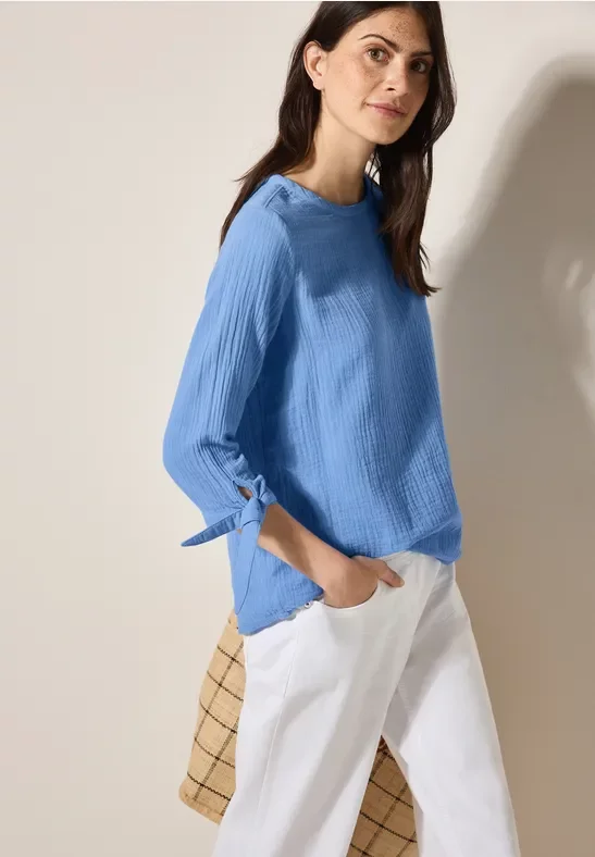 Thumbnail - Cecil Damen Musselin Bluse in Blau, Gr: M