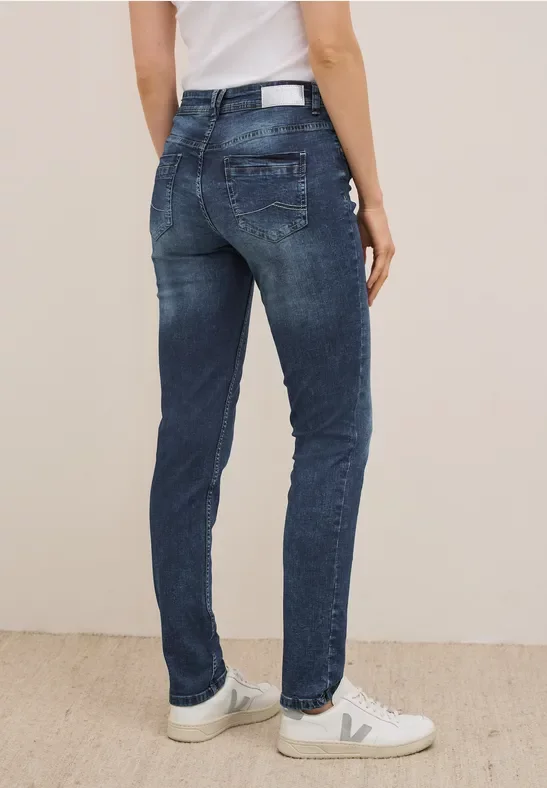 Thumbnail - Cecil Damen Jeans im Casual Fit in Blau, Gr: 28