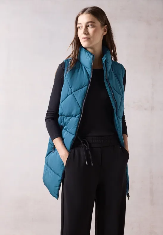 Thumbnail - Cecil Damen Lange Weste in Blau, Gr: L