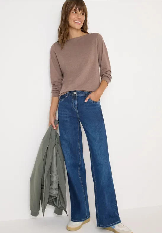 Thumbnail - Cecil Damen Langarmshirt in Braun, Gr: L