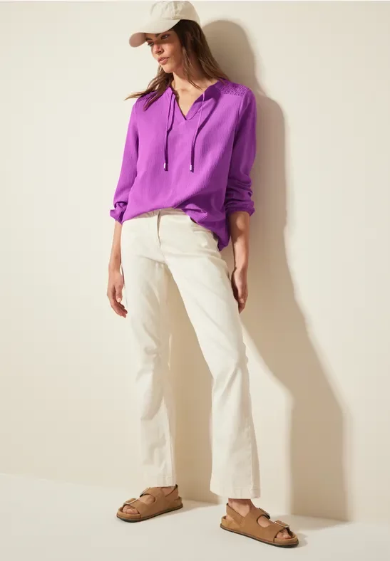 Thumbnail - Cecil Damen Strukturbluse in Lila, Gr: XXL