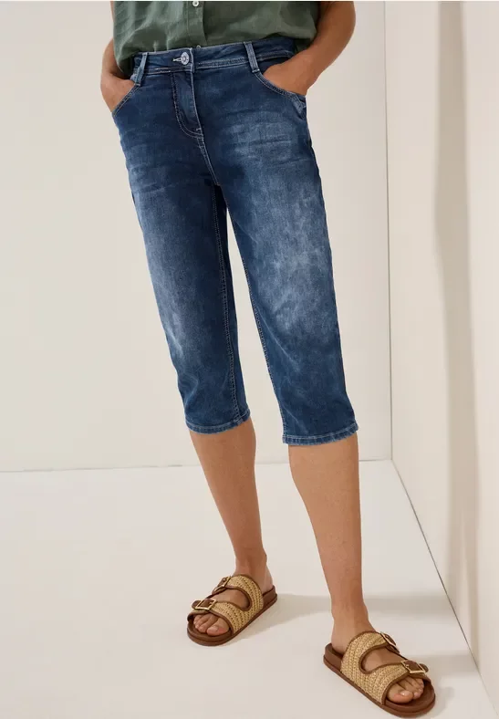 Thumbnail - Cecil Damen Capri Jeans in Blau, Gr: 32