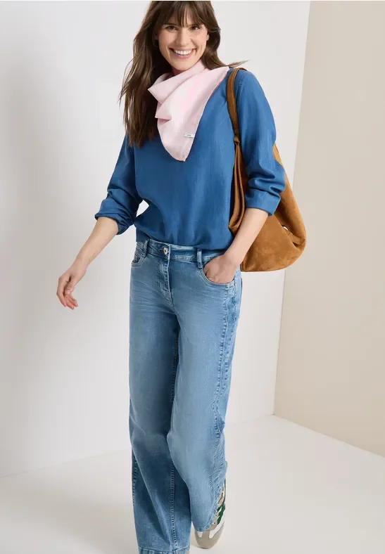 Cecil Damen Bandana mit Print und Wording in Rosa, Gr: One size