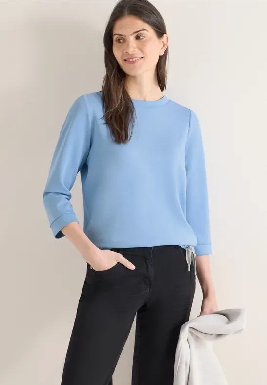 Thumbnail - Cecil Damen Soft Touch Shirt in Blau, Gr: XXL
