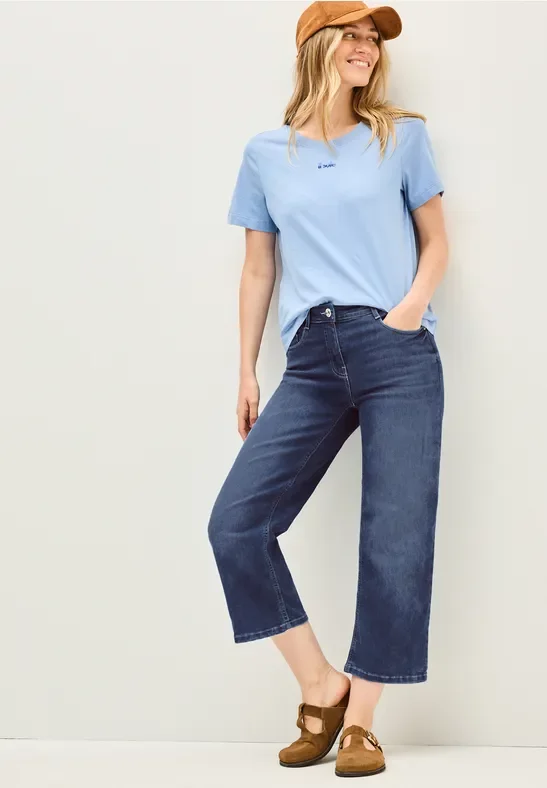 Thumbnail - Cecil Damen Wide Leg Jeans in Blau, Gr: 34