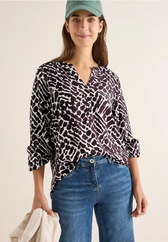 Thumbnail - Cecil Damen Gemusterte Bluse in Rot, Gr: XL