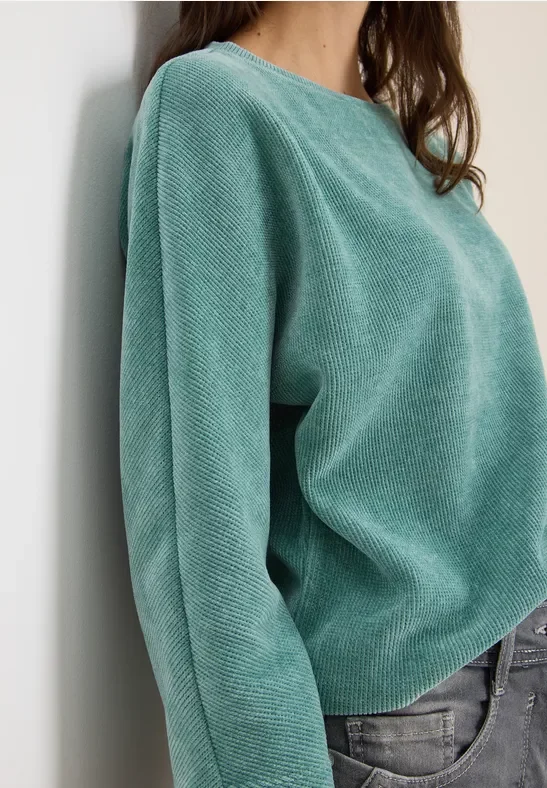 Cecil Damen Cordshirt in Grün, Gr: XS