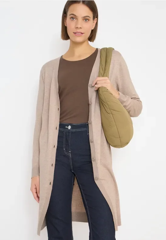 Thumbnail - Cecil Damen Langer Cardigan in Beige, Gr: S