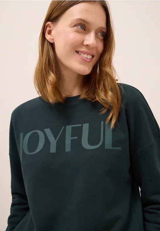 Cecil Damen Sweatshirt mit Tunnelzug in Grün, Gr: XXL